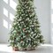6.5 ft Frosted Iceland Pine Christmas Tree with Red Berries and Pine Cones